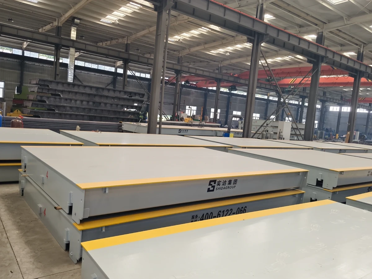 Finished SHIDA GROUP weighbridge decks in the production workshop